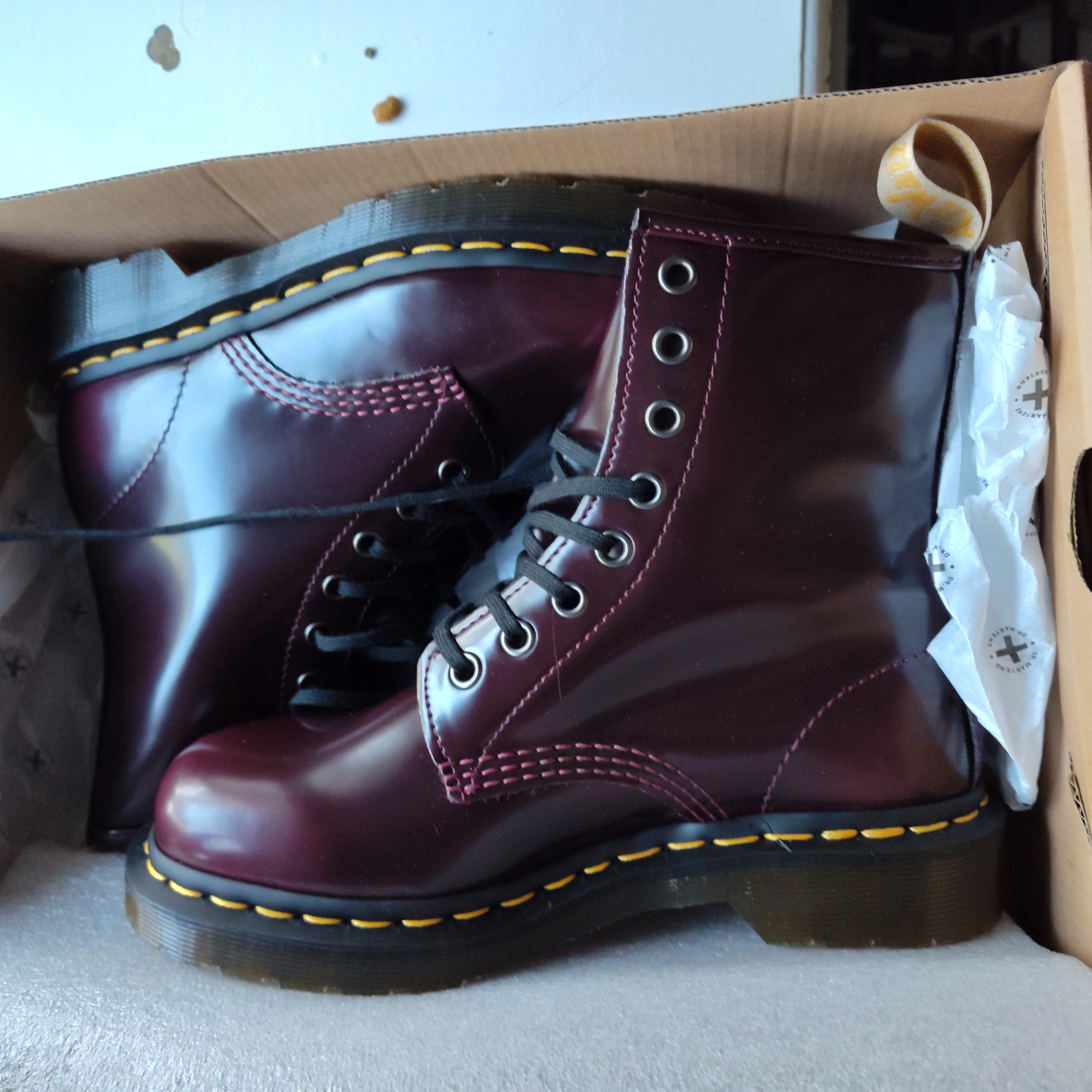 Dr. Martens Burgundy Leather Boots